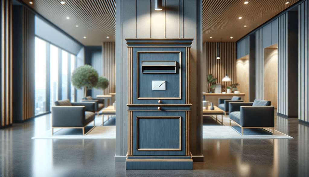 DALL·E 2023 12 07 15.13.08 A horizontal visual representation of a whistleblowers mailbox in an interior setting without any text. This image features a classic wooden mailbo Obligación de implementar el sistema de denuncias interno recogido en la Ley 2/2023 reguladora de la protección de las personas que informen sobre infracciones normativas y de lucha contra la corrupción