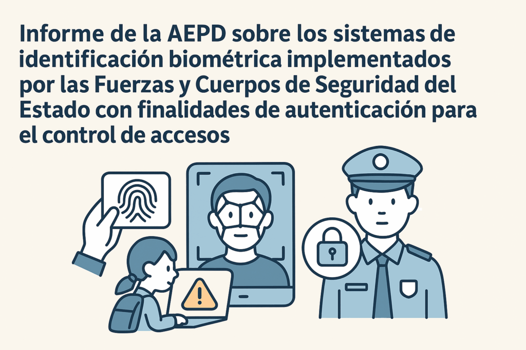 Informe de la AEPD sobre los sistemas de identificación biométrica implementados por las Fuerzas y Cuerpos de Seguridad del Estado con finalidades de autenticación para el control de accesos