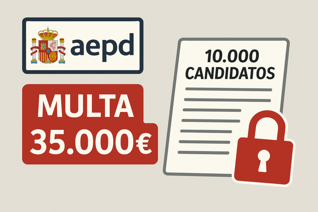2. La AEPD impone una sanción de 35.000 euros por permitir a un tercero acceder indebidamente a un listado interno de más de 10.000 candidatos