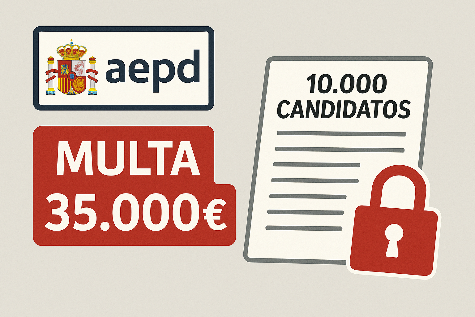 2. La AEPD impone una sanción de 35.000 euros por permitir a un tercero acceder indebidamente a un listado interno de más de 10.000 candidatos