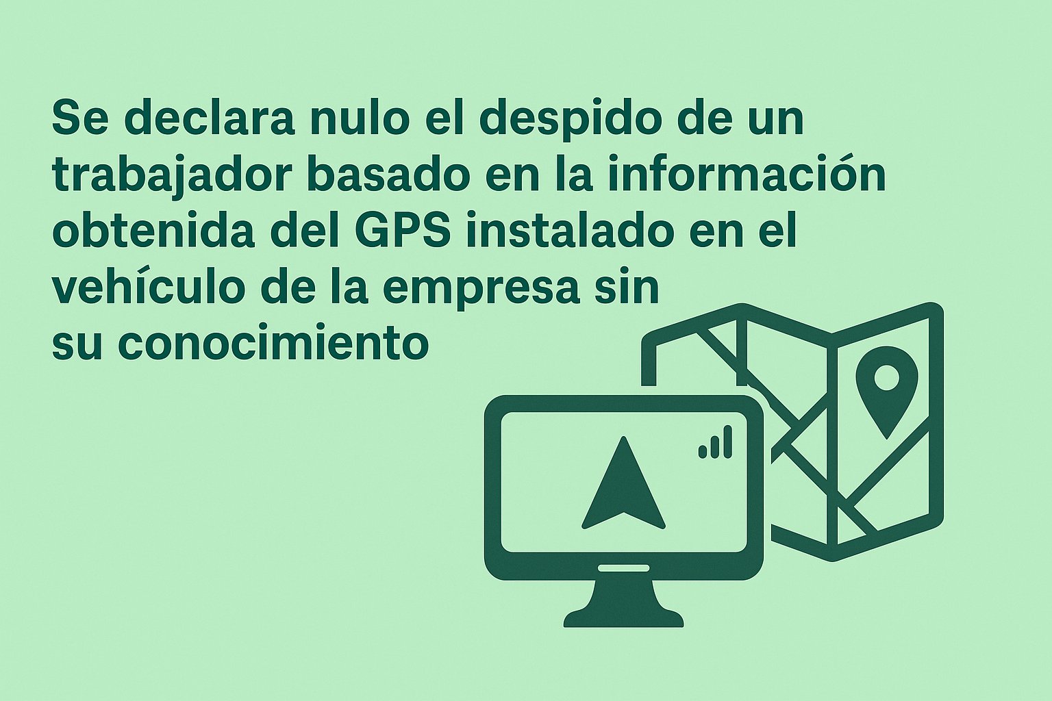 Se declara nulo el despido de un trabajador basado en la información obtenida del GPS instalado en el vehículo de la empresa sin su conocimiento