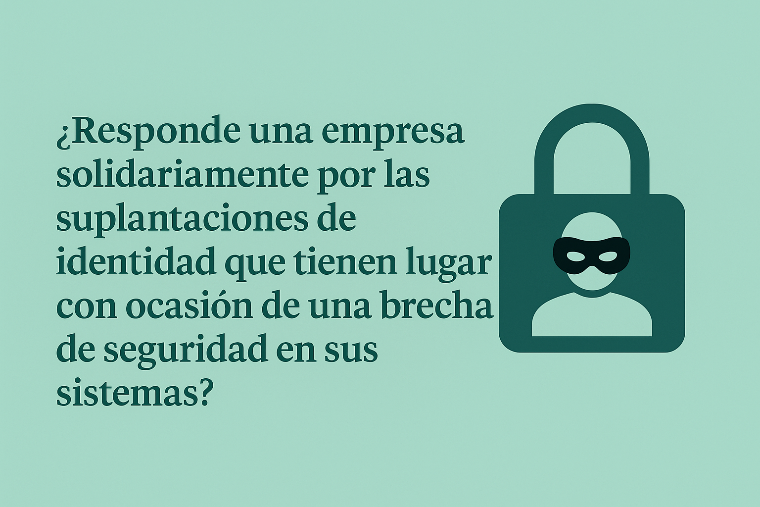 3. ¿Responde una empresa solidariamente por las suplantaciones de identidad que tienen lugar con ocasión de una brecha de seguridad en sus sistemas?