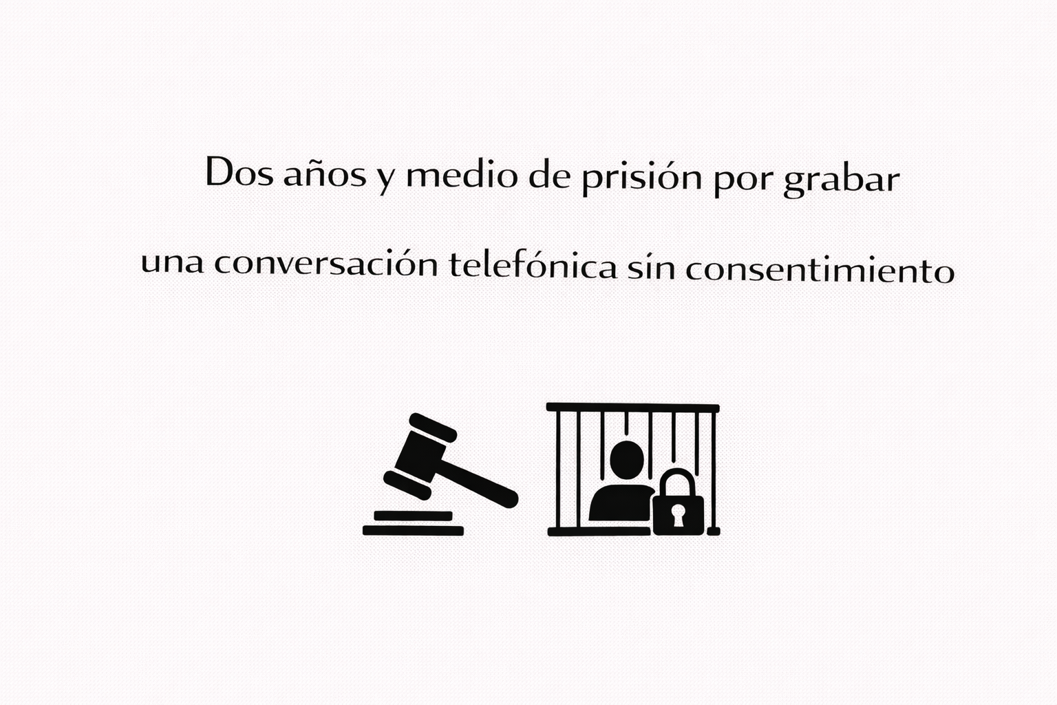 12) Dos años y medio de prisión por grabar una conversación telefónica sin consentimiento