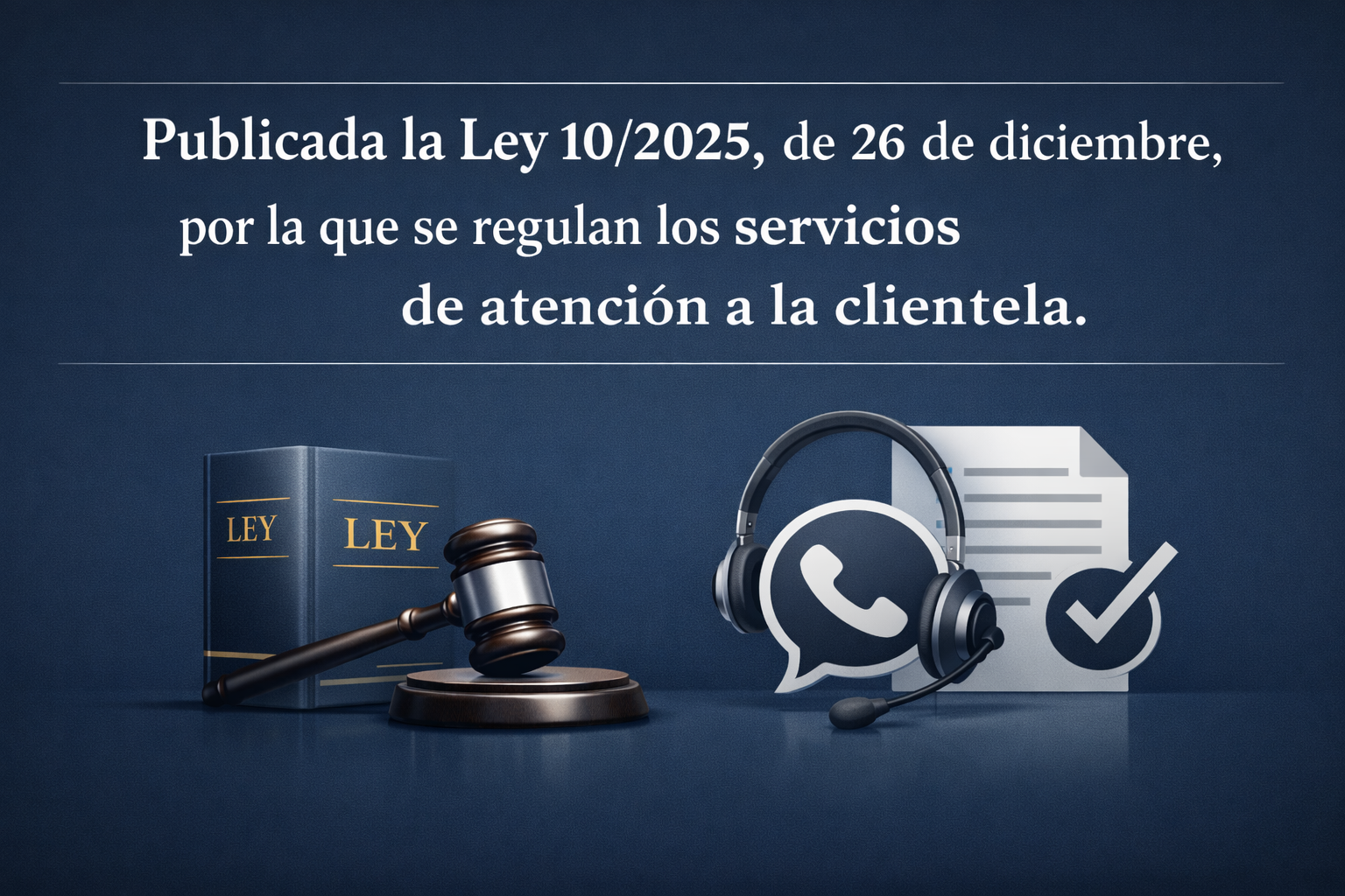 2. Publicada la Ley 10:2025, de 26 de diciembre, por la que se regulan los servicios de atención a la clientela.