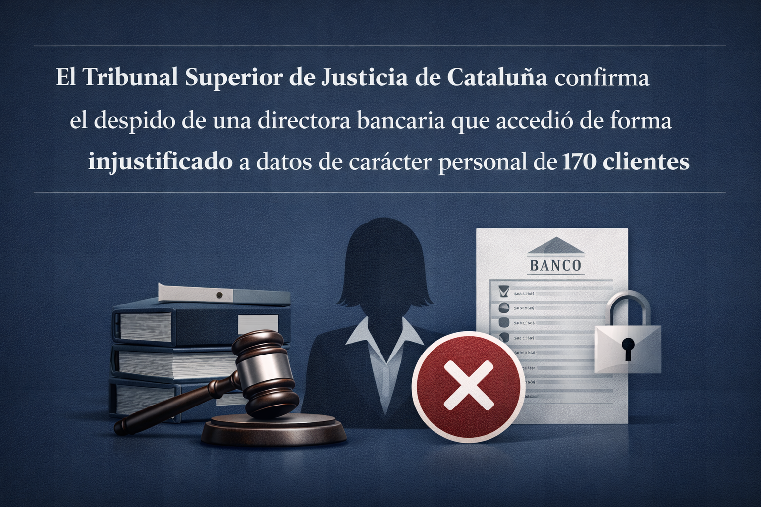 4. El Tribunal Superior de Justicia de Cataluña confirma el despido de una directora bancaria que accedió de forma injustificado a datos de carácter personal de 170 clientes