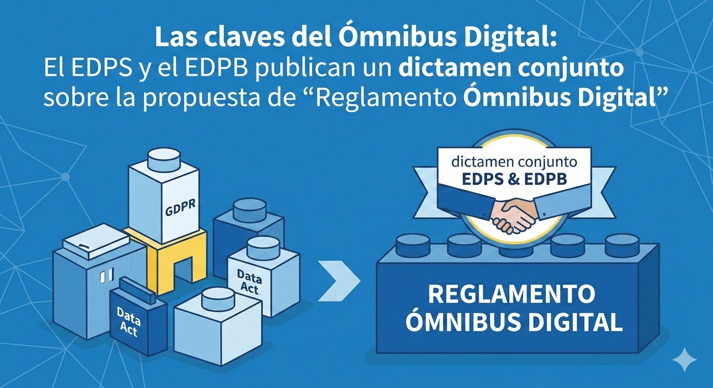 Las claves del Ómnibus Digital El EDPS y el EDPB publican un dictamen conjunto sobre la propuesta de Reglamento Ómnibus Digital