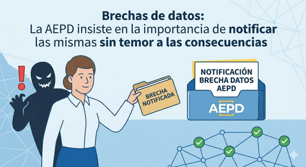 Brechas de datos: La AEPD insiste en la importancia de notificar las mismas sin temor a las consecuencias 2 Brechas de datos La AEPD insiste en la importancia de notificar las mismas sin temor a las consecuencias
