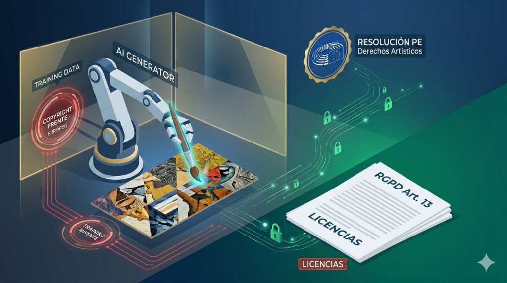 Gemini Generated Image ooftl7ooftl7ooft 10 ¿Puede la inteligencia artificial entrenarse con obras protegidas? El nuevo frente del copyright europeo