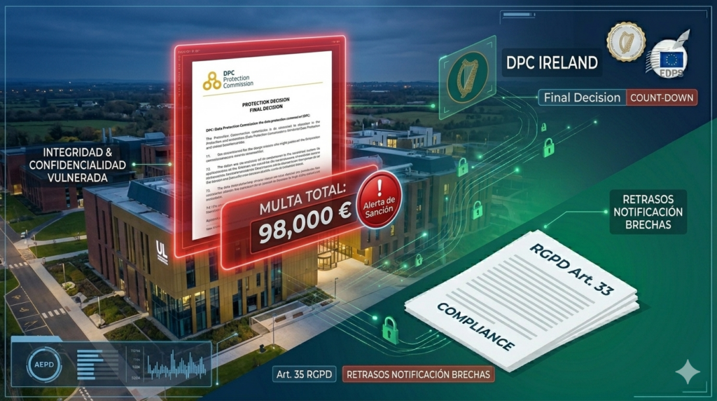 Gemini Generated Image ooftl7ooftl7ooft 4 Irlanda: La DPC sanciona a la University of Limerick por múltiples incumplimientos en la gestión de brechas de seguridad