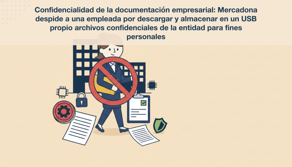 Confidencialidad de la documentación empresarial: Mercadona despide a una empleada por descargar y almacenar en un USB propio archivos confidenciales de la entidad para fines personales 1 noticia 2 1781015473246 Confidencialidad de la documentación empresarial: Mercadona despide a una empleada por descargar y almacenar en un USB propio archivos confidenciales de la entidad para fines personales
