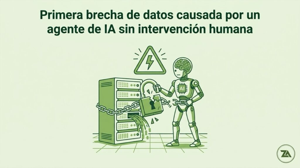 Ilustración ciberataque ejecutado por un agente de IA