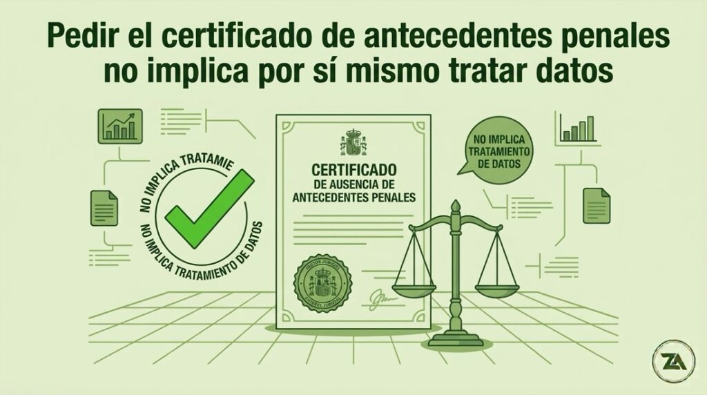 Certificados de ausencia de antecedentes penales: La Audiencia Nacional declara que la solicitud de un certificado de ausencia de antecedentes penales no implica, por sí misma, el tratamiento de datos 4 Ilustración certificado de antecedentes penales